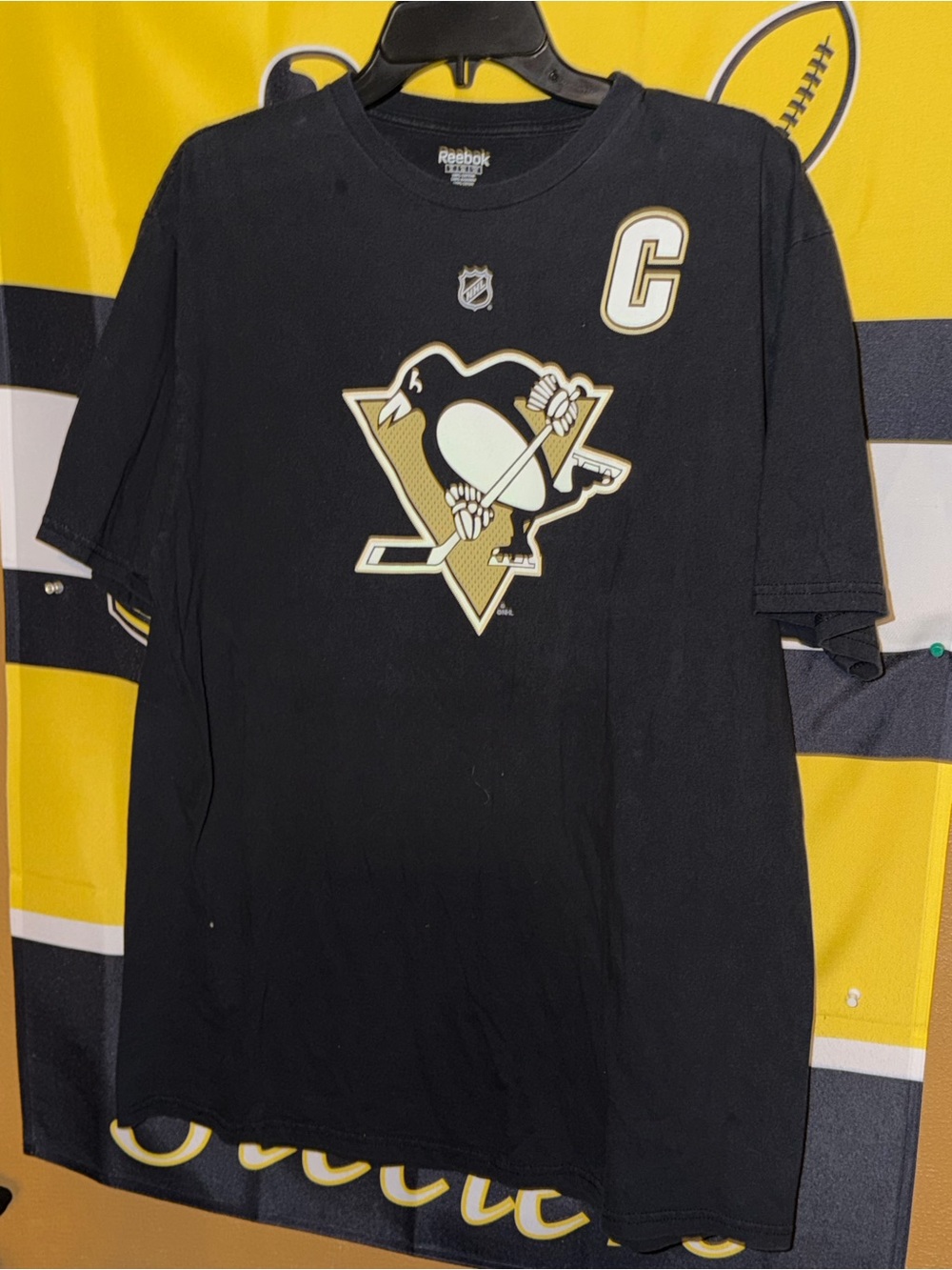 Reebok NHL Hockey Pittsburgh Penguins Sidney Crosby Graphic T Shirt Men’s XL Use